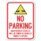 Signmission Unauthorized Vehicles Towed at Owner Expense with Graphic Heavy-Gauge Aluminum Parking, A-1824-22775 A-1824-22775 - alternate 1